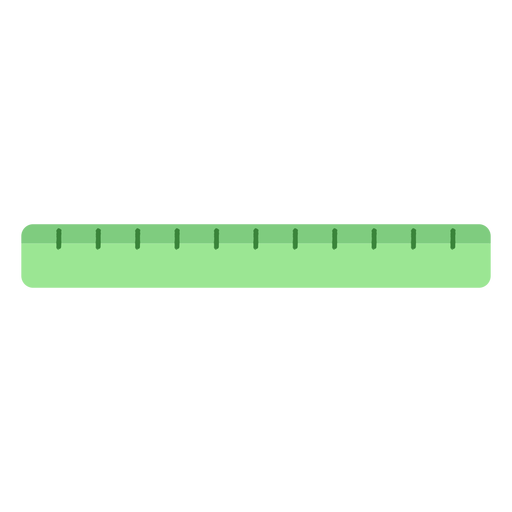 Download Green school ruler flat - Transparent PNG & SVG vector file