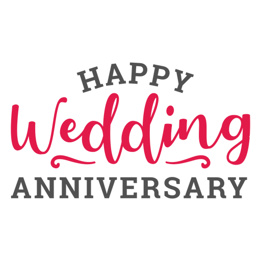 Feliz aniversario de boda Letras matrimonio Diseño PNG