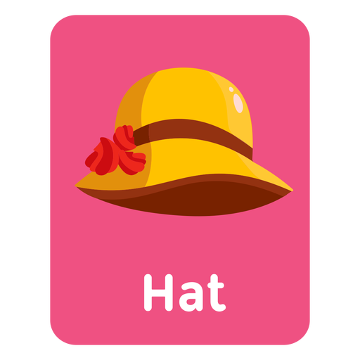 Sombrero vocabulario flashcard Descargar PNG/SVG transparente