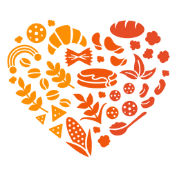 Corazón de comida de trigo Corazón de comida de trigo