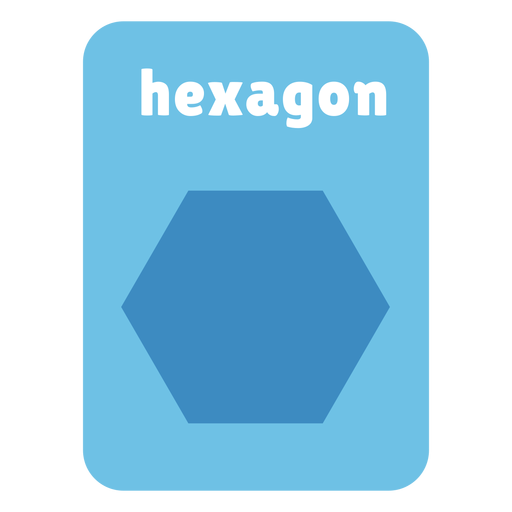 Hexagon shape flashcard PNG Design