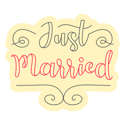 Just married badge Transparent PNG