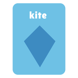 Kite flashcard forma Transparent PNG