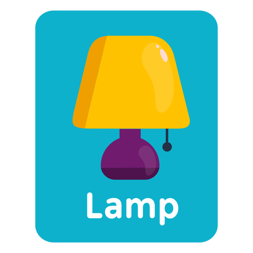Lamp vocabulary flashcard Transparent PNG & SVG vector file