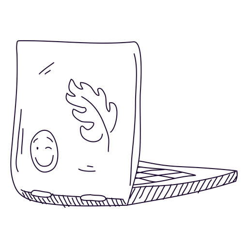 Doodle de adesivos para laptop Desenho PNG
