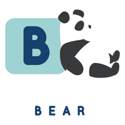 Letra b urso alfabeto Desenho PNG