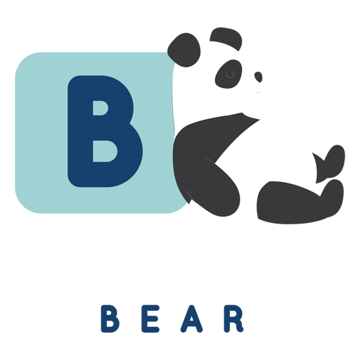 Letter b bear alphabet PNG Design