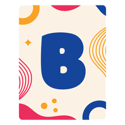 Letter b flashcard PNG Design