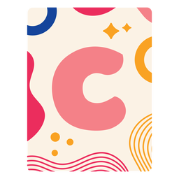 Letra c flashcard Diseño PNG