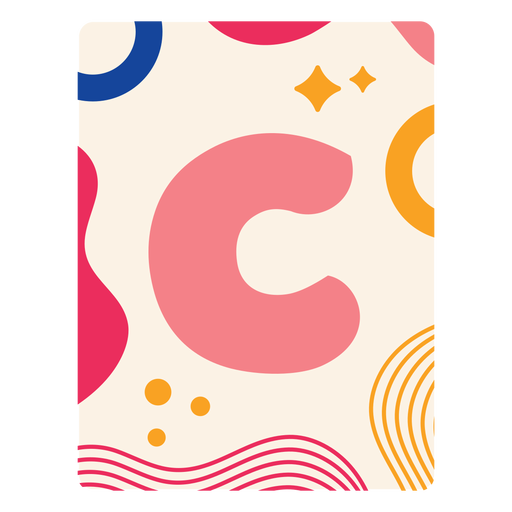 Letter c flashcard PNG Design