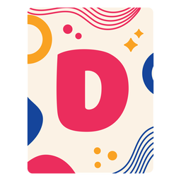 Letter d flashcard PNG Design