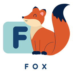 Letter F Fox Alphabet Transparent PNG & SVG Vector