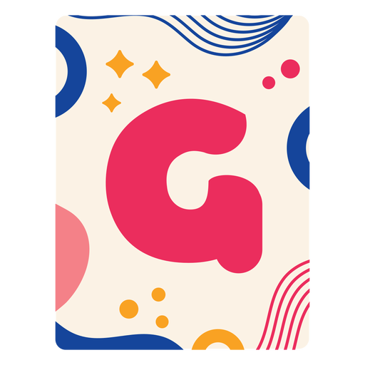 Letter g flashcard PNG Design