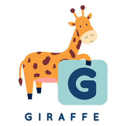 Alfabeto de letra g girafa Desenho PNG