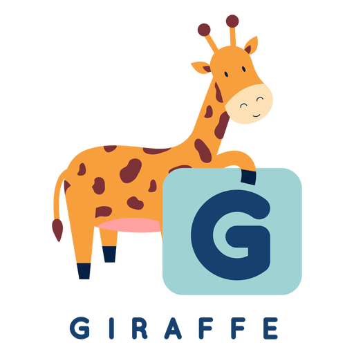 Buchstabe g Giraffenalphabet PNG-Design