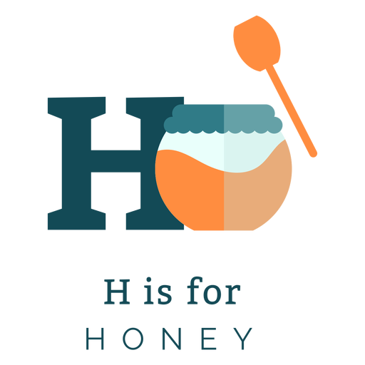Letra h alfabeto de miel Diseño PNG