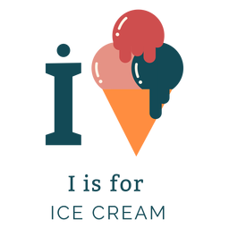 Alfabeto de sorvete letra i Desenho PNG