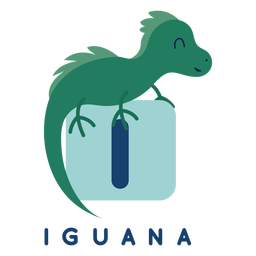 Letra i alfabeto de iguana Desenho PNG