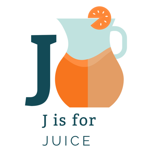 Letter j juice alphabet PNG Design