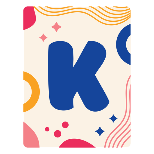 Letter k flashcard PNG Design