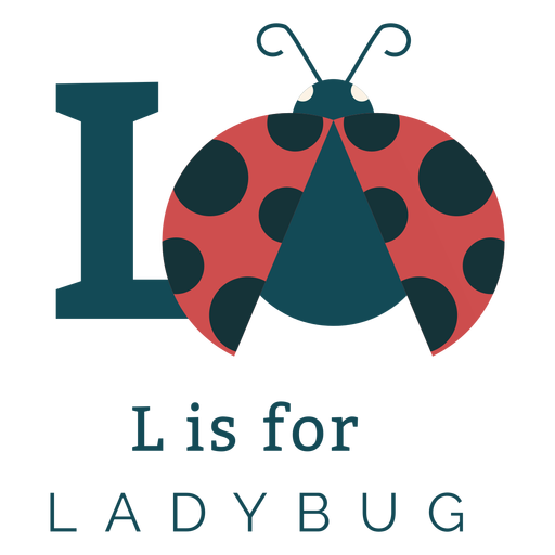 Letter l ladybug alphabet PNG Design