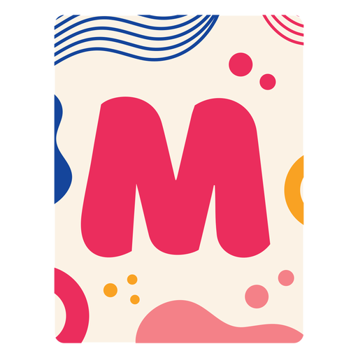 Letter m flashcard PNG Design