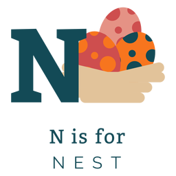 Buchstabe n Nestalphabet PNG-Design