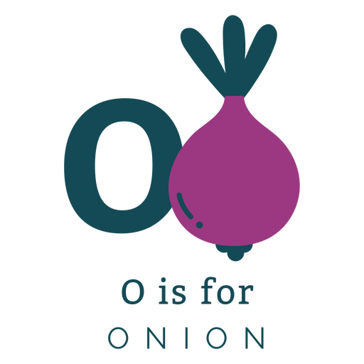 Letter o onion alphabet PNG Design