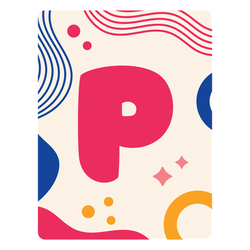 Letter p flashcard PNG Design
