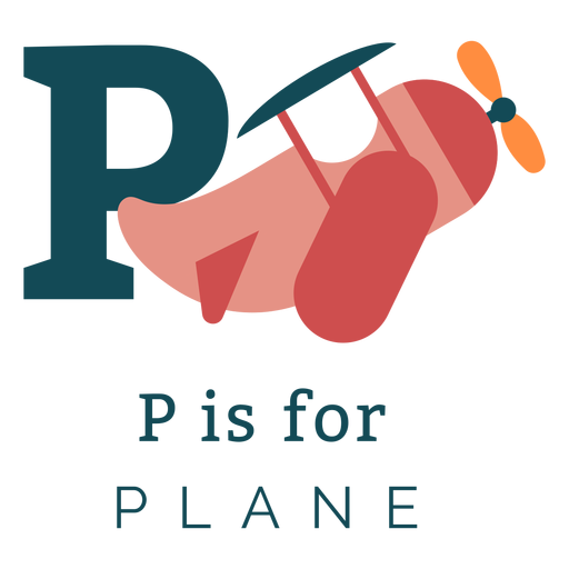 Letra p do alfabeto plano Desenho PNG