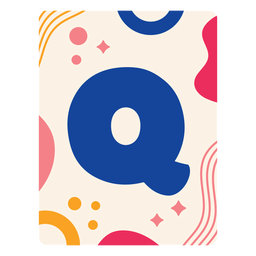 Letter q flashcard PNG Design