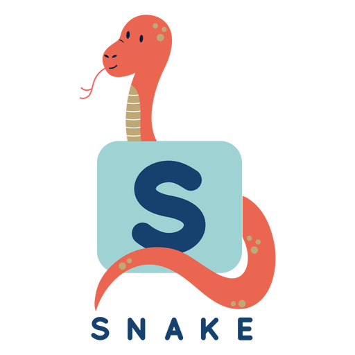 Letter s snake alphabet PNG Design
