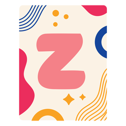 Carta z flashcard Desenho PNG
