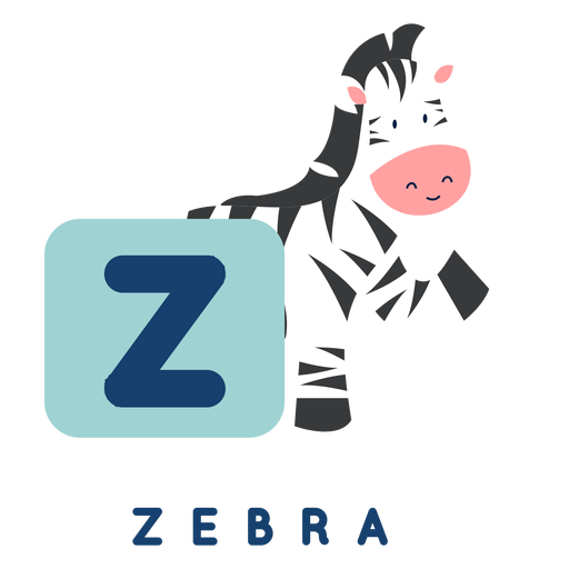 Buchstabe z Zebra-Alphabet PNG-Design