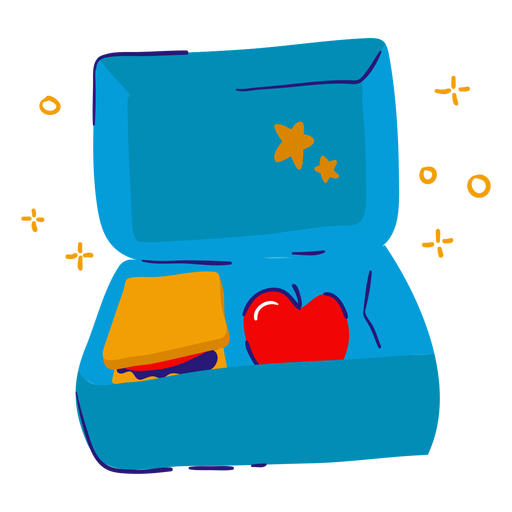 Lunch box flat PNG Design
