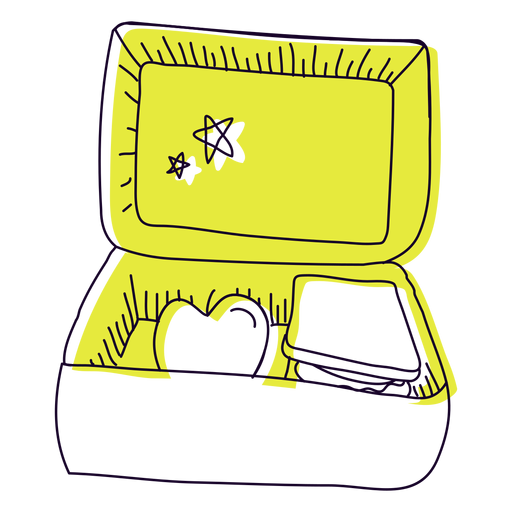 Lunch box hand drawn PNG Design