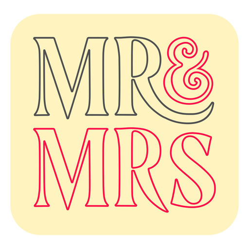 Mr and mrs badge