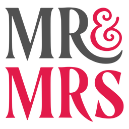 Letras de Sr. e Sra. Desenho PNG