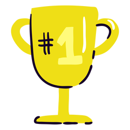 Troféu número 1 plano Desenho PNG