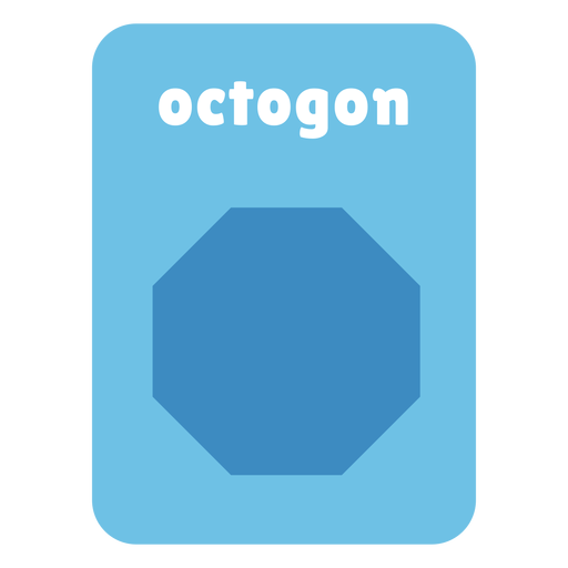 Octogon shape flashcard PNG Design