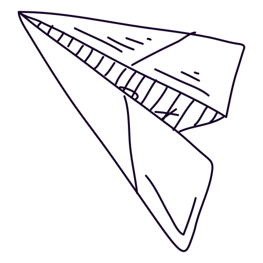 Paper airplane doodle PNG Design