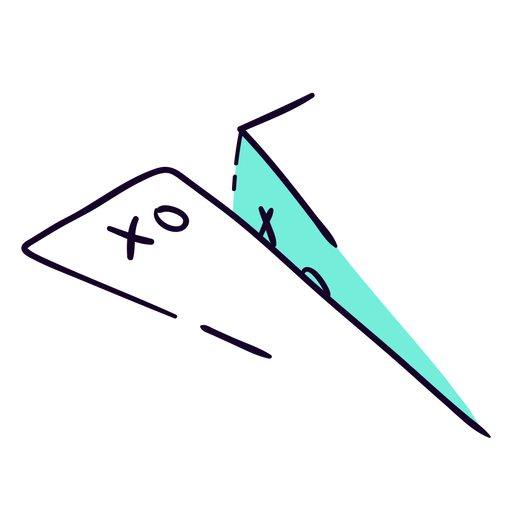 Papierflugzeug flach PNG-Design