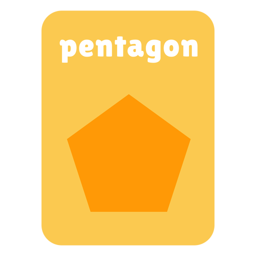 Flashcard em forma de pentágono Desenho PNG