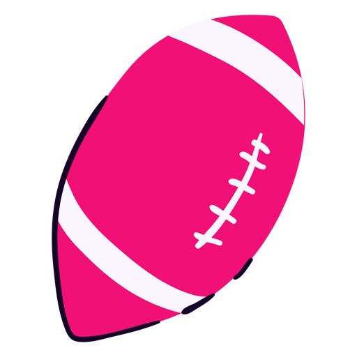 Pink football flat PNG Design