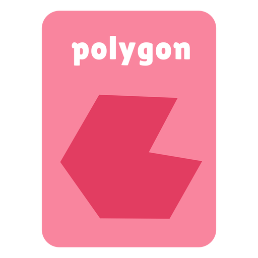 Polygon shape flashcard PNG Design