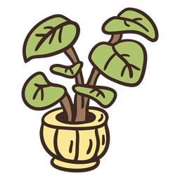 Ilustração da planta Potus Desenho PNG