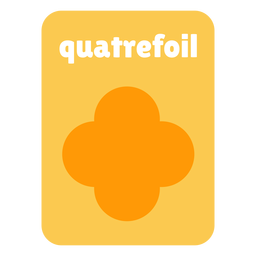 Flashcard em forma de Quatrefoil Desenho PNG