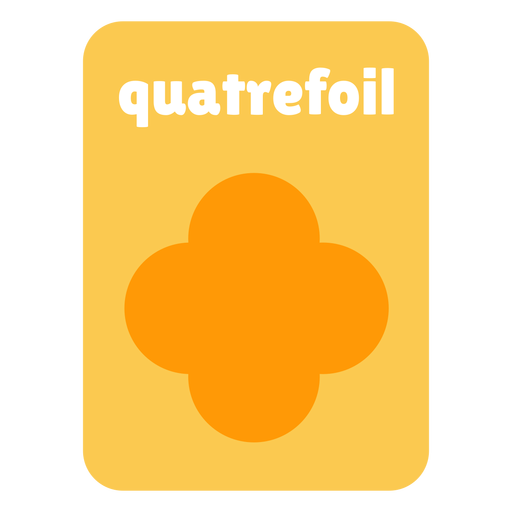 Flashcard em forma de Quatrefoil