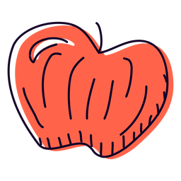Dibujado a mano manzana roja Transparent PNG