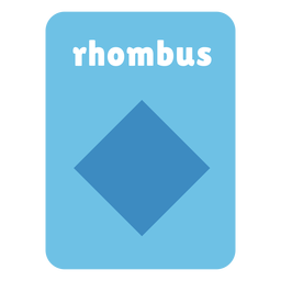Flashcard con forma de rombo Diseño PNG